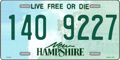 NH license plate 1409227