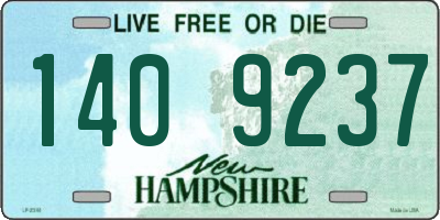 NH license plate 1409237