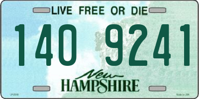 NH license plate 1409241