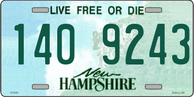 NH license plate 1409243