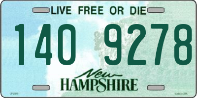 NH license plate 1409278