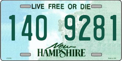 NH license plate 1409281