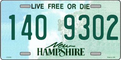 NH license plate 1409302