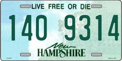 NH license plate 1409314