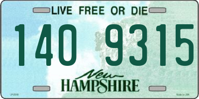 NH license plate 1409315