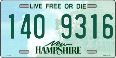 NH license plate 1409316