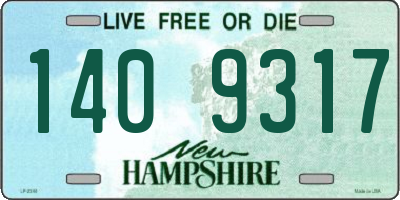 NH license plate 1409317