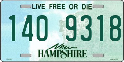 NH license plate 1409318