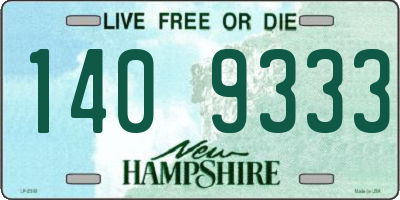 NH license plate 1409333