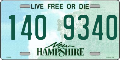 NH license plate 1409340