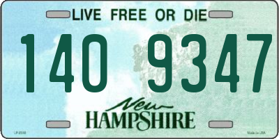 NH license plate 1409347