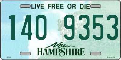 NH license plate 1409353