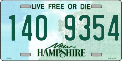 NH license plate 1409354