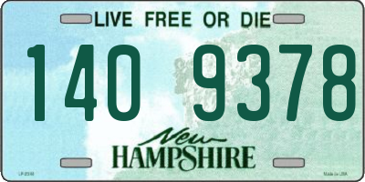 NH license plate 1409378