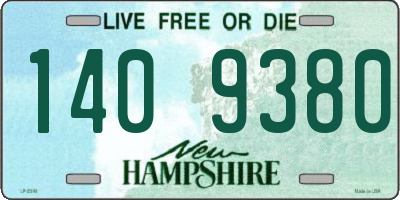 NH license plate 1409380