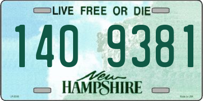NH license plate 1409381