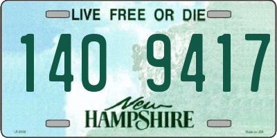 NH license plate 1409417