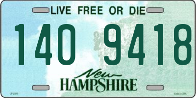 NH license plate 1409418