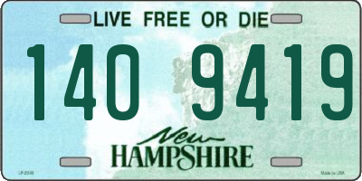 NH license plate 1409419