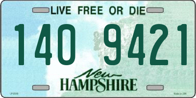 NH license plate 1409421