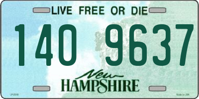 NH license plate 1409637