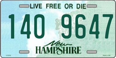 NH license plate 1409647