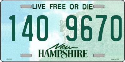 NH license plate 1409670