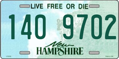 NH license plate 1409702