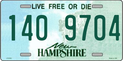 NH license plate 1409704