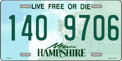 NH license plate 1409706