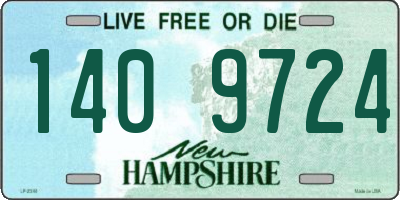 NH license plate 1409724