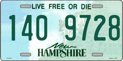 NH license plate 1409728