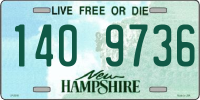 NH license plate 1409736