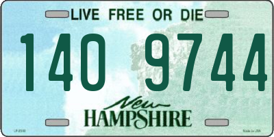 NH license plate 1409744