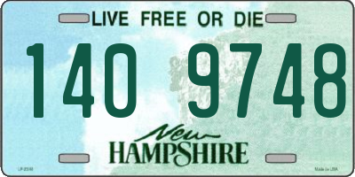 NH license plate 1409748
