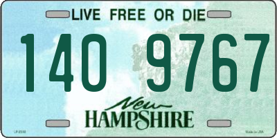NH license plate 1409767