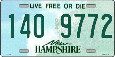 NH license plate 1409772