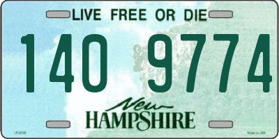 NH license plate 1409774