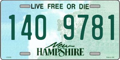 NH license plate 1409781