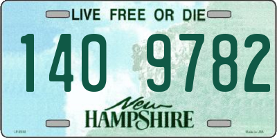 NH license plate 1409782