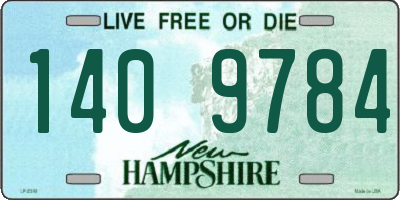NH license plate 1409784