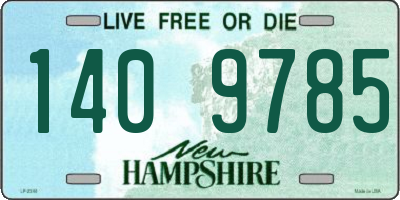 NH license plate 1409785