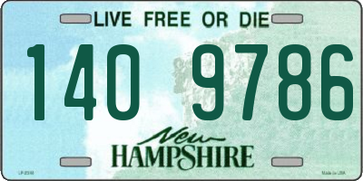 NH license plate 1409786
