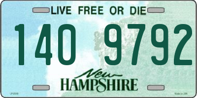NH license plate 1409792