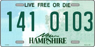 NH license plate 1410103