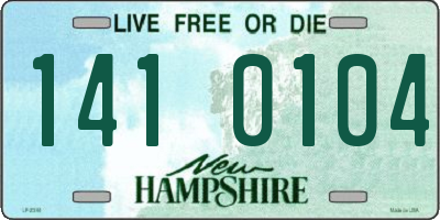 NH license plate 1410104