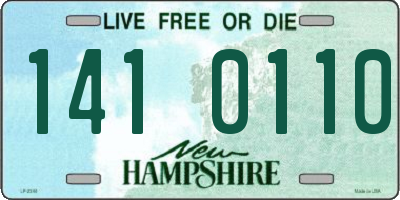 NH license plate 1410110
