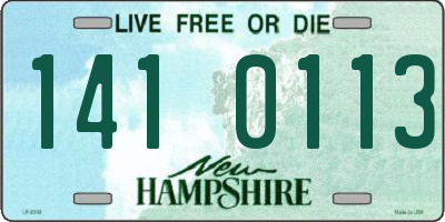 NH license plate 1410113