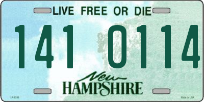 NH license plate 1410114