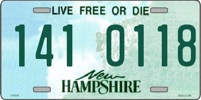 NH license plate 1410118